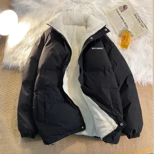 Women's Thick Coat Winter Jacket Stand Up Collar Cotton Padded Jackets Fashion Thick Parka