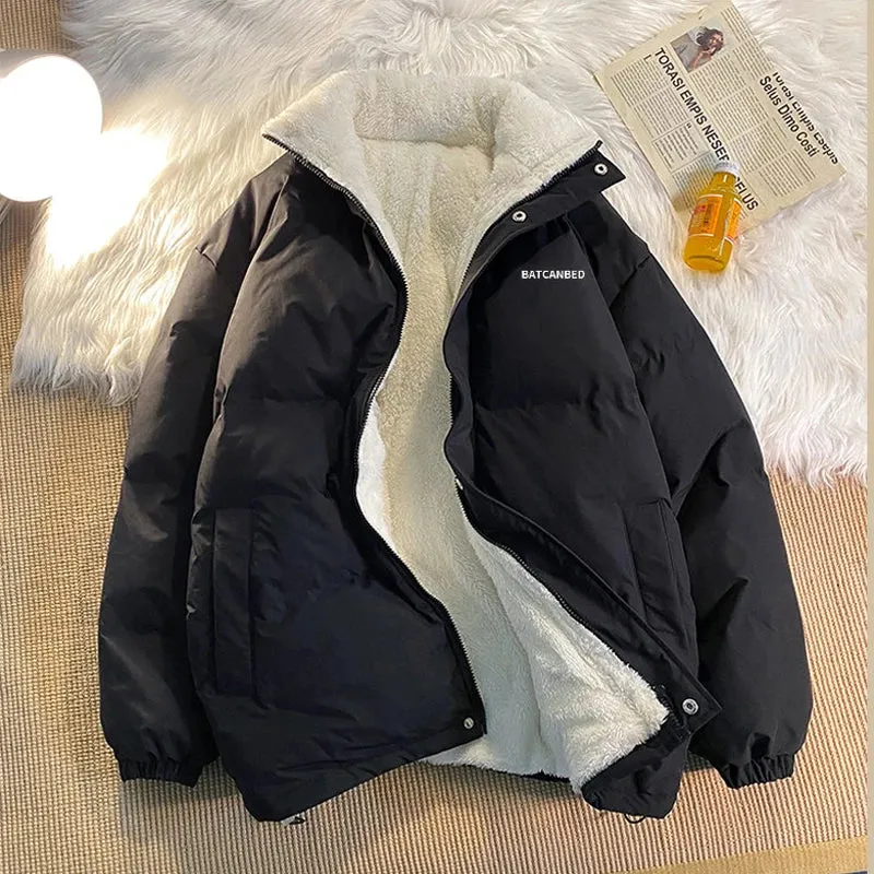 Women's Thick Coat Winter Jacket Stand Up Collar Cotton Padded Jackets Fashion Thick Parka