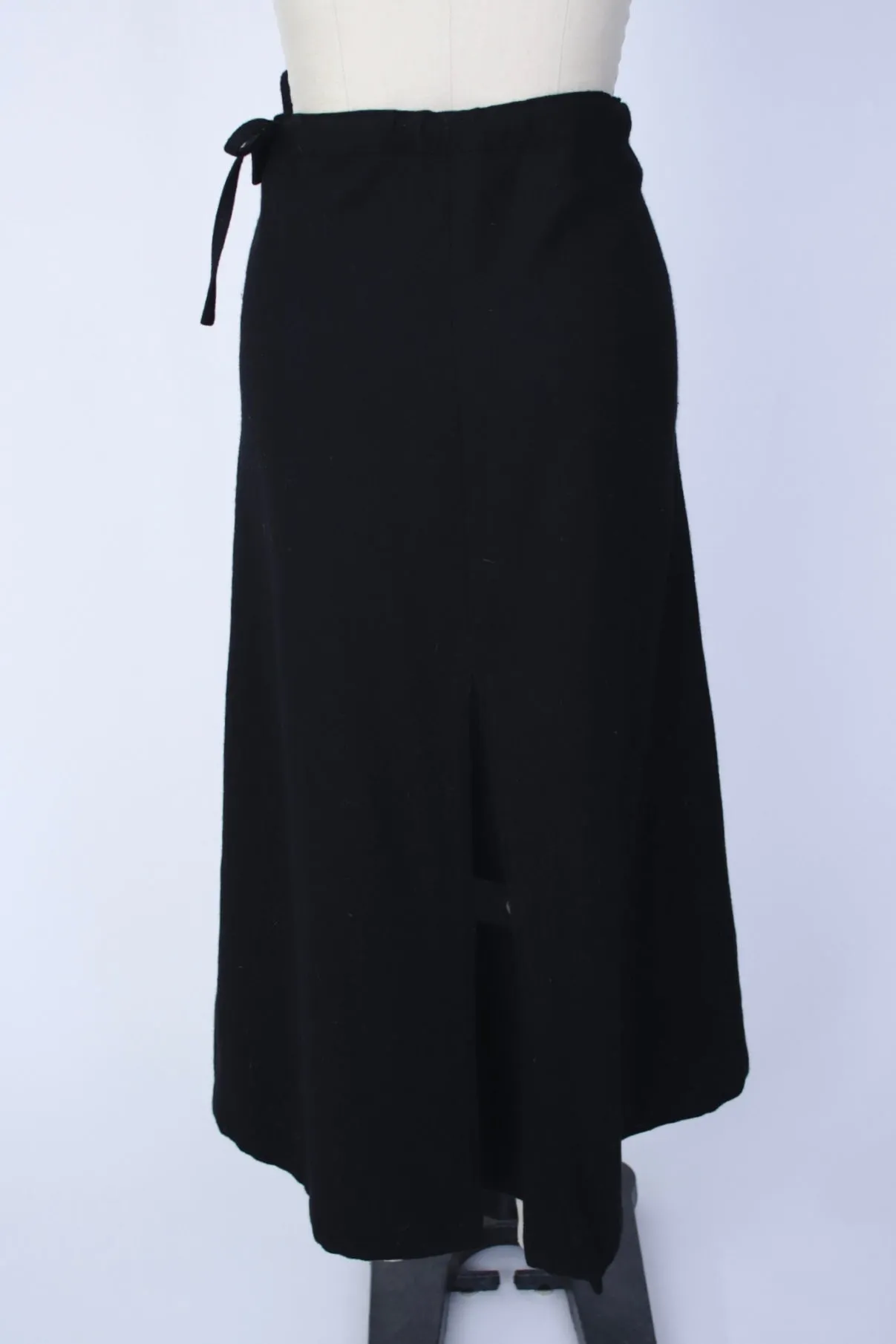 Yohji Yamamoto Wool Safety Pin Wrap Skirt*