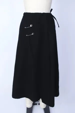 Yohji Yamamoto Wool Safety Pin Wrap Skirt*
