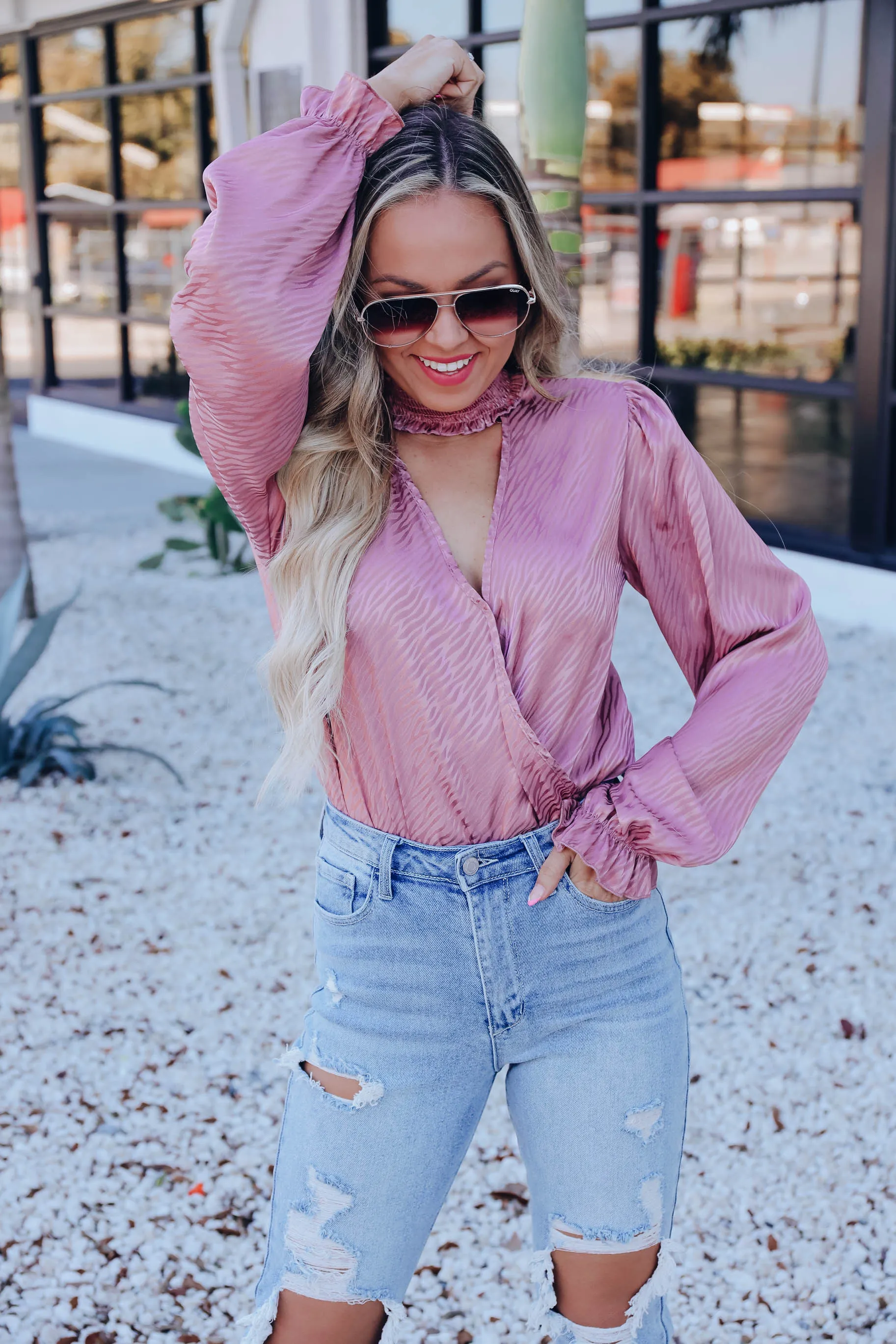 Zana Surplice Bodysuit